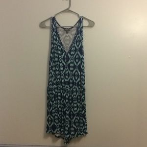 Navy and light blue romper